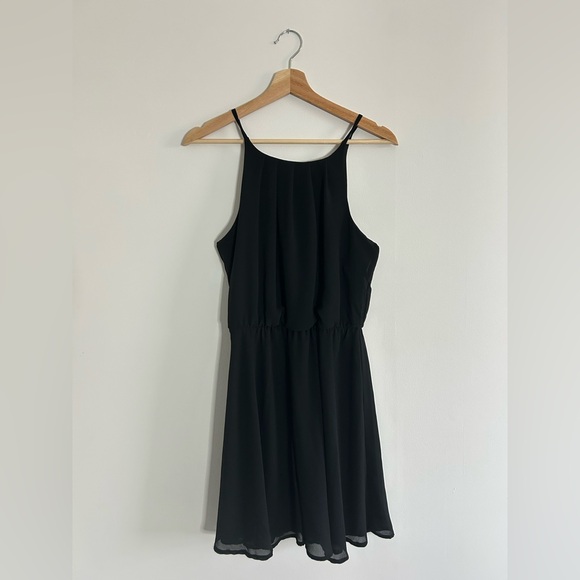 Francesca's Black Short Halter Dress - Picture 3 of 6